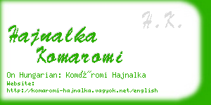 hajnalka komaromi business card